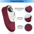 thumbnail image 4 of Uxcell Shoe Covers, 5 Pairs Reusable Non Slip Shoe Protector Covers for Indoors, Dark Red, 4 of 6