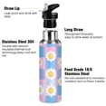 thumbnail image 3 of Yayeee 20oz Insulated Water Bottle Double Wall Stainless Steel with Flip Straw Lid, Playful Daisy, 3 of 7