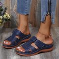 thumbnail image 5 of Bohemian Flip Flops for Women Summer Beach Flat Straw Sandals Comfort Slip-Ons Slippers Shoes, 5 of 5
