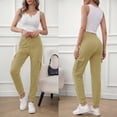 thumbnail image 3 of SOMER Women's Sweatpants Cargo Joggers High Waisted Drawstring Hiking Workout Pants Lightweight Comfy with Pockets, 3 of 9