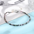 thumbnail image 1 of Natural Tourmaline Bead Bracelets with 304 Stainless Steel Lobster Claw Clasps and Brass Extender Chains Faceted 7-1/4 inch(18.5cm), 1 of 9