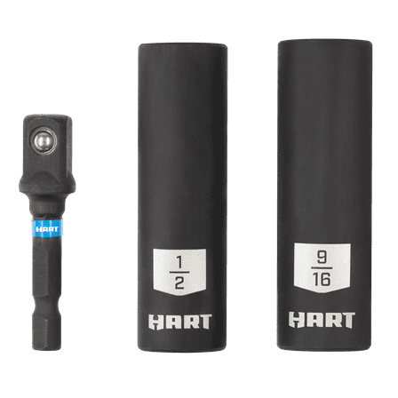 HART 3-Piece Deep Well Impact Socket Set