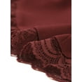 thumbnail image 5 of INSPIRE CHIC Women's Elegant 3/4 Sleeve Cropped Shrugs Vintage Lace Trim Bolero Cardigan XL Burgundy, 5 of 5