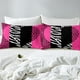 thumbnail image 5 of Niñas Leopardo Cebra Funda Nórdica Queen Size Pink Wild Animals Fur juegos de cama, 5 of 7