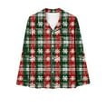 thumbnail image 6 of Women’s Christmas Pajama Set Two Piece Long Sleeve Button Up Top and Full Length Pants with Funny Xmas Print Cozy Holiday Sleepwear for Family Matching and Festive Lounging, 6 of 7