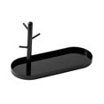 thumbnail image 1 of Expositor de joyas Organizador de platos de joyería Elegante bandeja multifuncional para joyas Soltero negro, 1 of 9