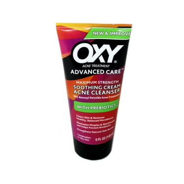 Oxy Acne Treatment Advanced Care Soothing Cream Acne Cleanser, 5Ounce