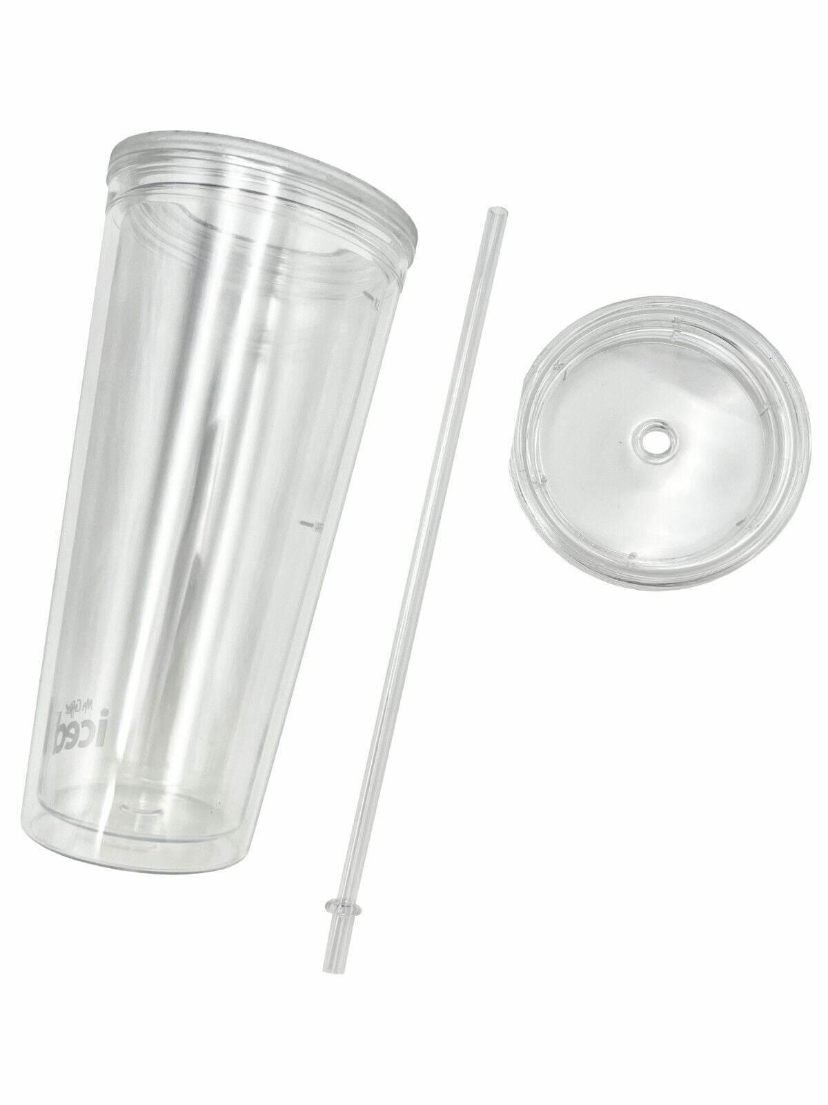 Mr. Coffee Iced Coffee Maker 2128308, 2131483, 2131500, 2131729 Replacement Tumbler with Lid & Straw