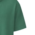 thumbnail image 3 of Short Sleeve Tops for Men Corduroy Knit Turn-Down Collar Henley Tee Shirt Solid Color Casual Summer T-shirts (S, Green), 3 of 6
