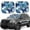 Blue And White Butterflies, variant on Naloa Blue and White Butterflies 2 Piece Foldable Car Sun Shades, Car Windshield Sunshade, Front Window Sunshade for Car, Truck, SUV - Medium