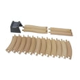 thumbnail image 4 of Vías de tren de madera, juguete educativo para niños de 2 a 4 años en edad preescolar. 17 piezas, 4 of 9