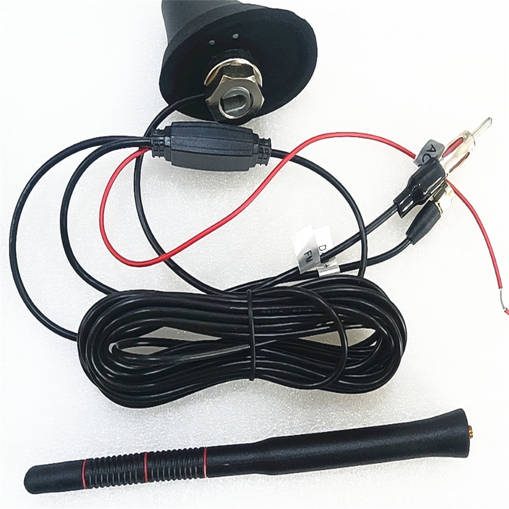 Auto Car Roof DAB/DAB+ Radio Amplified Antenna AM/FM SMA Male Connector 5m  Cable