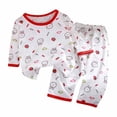 thumbnail image 1 of Odeerbi 18M-9Y Niños Niñas Pijama de Verano de Algodón de Manga Larga Conjunto de Pantalones Suaves Con Estampado de Osos Juegos de Pijama de Dos Piezas, 1 of 4