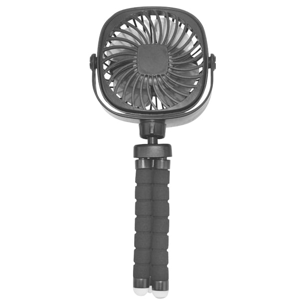 Ventilador creativo con forma de pulpo, ajustable, recargable por USB, para dormitorio, mesita de noche, ventilador de escritorio para bebés y niños pequeños al aire libre (negro)