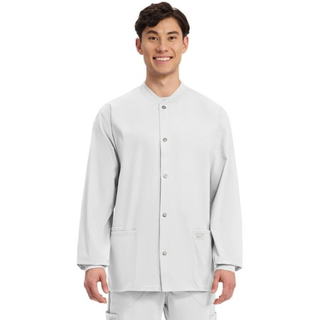 Cherokee Workwear Professionals Men Warm Up Scrubs Jacket Snap Front WW360