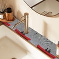 thumbnail image 2 of Yayeee Faucet Mat for Kitchen Sink 14.7" Diatomite Long Splash Guard Pad, Red Boat, 2 of 7