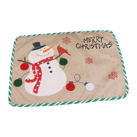 

Vakind & Device Christmas Placemat Heat-resistant Table Mats Kitchen Decor for Home (A)