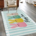 thumbnail image 3 of Easter Area Rug 3x5 Washable Rug Non Slip Polka Dot Bunny Farmhouse Vintage Green Striped Large Area Rug Indoor Floor Carpet for Entryway Bedroom Kitchen Living Room Home Office Dining Room Nursery, 3 of 8