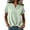 Green(Women Tops), variant on Short Sleeve Blouse for Women V Neck Solid Casual Top with Rolled Cuffs, Lightweight Flowy Tunic for Work & Weekend