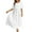 White, variant on BKQCNKM Maxi Dress Loose Cotton And Linen Round Neck Five Point Sleeve Midi Dress Large Size Maxi Dress Women'S Casual Dresses Dresses For Women 2023 White Dress M