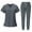 0-gray, variant on Scrubs Set for Women, Modern V Neck Scrub Top & Jogger Pant with 8 Pockets Professionals Soft Stretch Medical Nursing Uniforms Set (Orange)