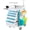 White/5 Tiers Drawers, variant on Vakiorn Solid Wood Rolling Storage Cart 5 Drawer Mobile Pedestal with Side Shelf for Home Office Cloud White