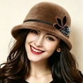 thumbnail image 2 of MEICHEN Winter Fuzzy Cloche Hat for Women Elegant Fashion Short Brim Bucket Hat Womens 1920s Accessories for Daily Church Party, 2 of 4