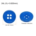 thumbnail image 2 of Uxcell 20pcs 24L Sewing Buttons 5/8"(15mm) Resin Round Flat 4-Hole Craft Replacement Buttons, Deep Blue, 2 of 5