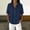 Navy, variant on HBYJLZYG Women's Cotton Linen Short Sleeve Top, Collared Snap Button Blouse, Casual Summer Shirt with Pocket, Relaxed Fit Vacation Travel Wear