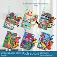 thumbnail image 1 of Aipinqi Dinosaur-Themed Fabric Baby Book: Interactive Early Education Toy with Rattle Paper, Tear-Resistant & 3C Certified, Portable Learning Tool for 0-3 Years Old Infants, Enhances Cognitive Skills, 1 of 3
