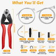 thumbnail image 3 of 96pcs Bike Brake Cable Kit, Bicycle Shift Derailleur Cable Housing with End Caps, V Brake Noodle Cable, C-Clip, S-Hooks,96pcs Bike Brake Cable Kit, 3 of 8