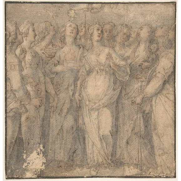 Group of Standing Saints Poster Print by Anonymous, Italian, 16th to 17th century (18 x 24)
