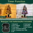 thumbnail image 6 of 3ft Pre-Lit Artificial Christmas Tree, 78 Warm White LED Lights, Battery Powered with Timer, Includes Brown Base, Festive Holiday Decoration for Home, 6 of 10