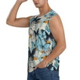 thumbnail image 3 of Balery Butterflys Men's Sleeveless Muscle Shirts Workout Tank Top, Moisture Wicking, Odor Protection-Large, 3 of 8