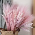 thumbnail image 2 of UDIYO 1 Bouquet Faux Pampas Grass Decor Boho Dried Floral Arrangement No Watering Fluffy Artificial Plants Wedding Rustic Farmhouse Decor, 2 of 7