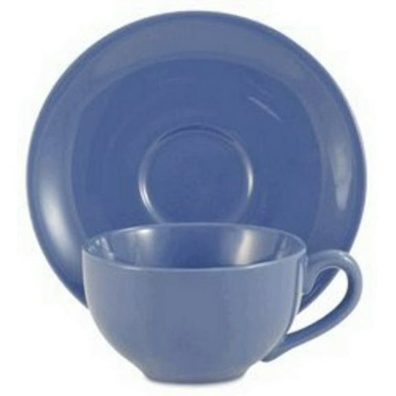 Metropolitan Tea Blue Ceramic Teacup and Saucer Set - NEW