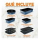 thumbnail image 2 of Set de Charolas para Hornear Antiadherentes Apilables de 8 Piezas NutriChef, Bandejas de Hornear de Acero Premium, Incluye Molde para Pastel, Muffin, Brownies y Pan, Bandejas de Galletas y Asar, 2 of 10