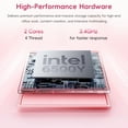 thumbnail image 2 of HYYUO 15.6" Laptop Computer, 16GB RAM 512GB SSD, Intel 6500Y with 2 Cores 4 Thread, up to 3.4GHz, FHD Display, Laptop for Business, Student, Office, Pink, Lightweight, Windows 11 Laptop, 2 of 7