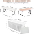 thumbnail image 5 of SUNTQ Table Skirt for Rectangle Tables 6ft , Fitted Table Cover for 6 foot table, White Table Cloth for 6 ft Table with Skirt, Wrinkle Resistant Spandex Table Skirt and Table Cloths for Parties, 5 of 9