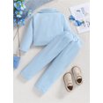 thumbnail image 3 of Bagilaanoe 2pcs Toddler Baby Girl Fall Suits Pants Set Long Sleeve Cropped Jackets + Trousers 2T 3T 4T 5T 6T Kids Casual Clothes, 3 of 9