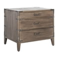 thumbnail image 5 of SAFAVIEH Couture Nisha Glam Nightstand with 3 Drawers, Light Brown, 5 of 15
