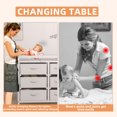thumbnail image 4 of KORIMEFA Baby Changing Table with Laundry Hamper, 6 Storage Drawers and Pad, Changing Table Dresser, Baby Diaper Change Station, White, 4 of 11