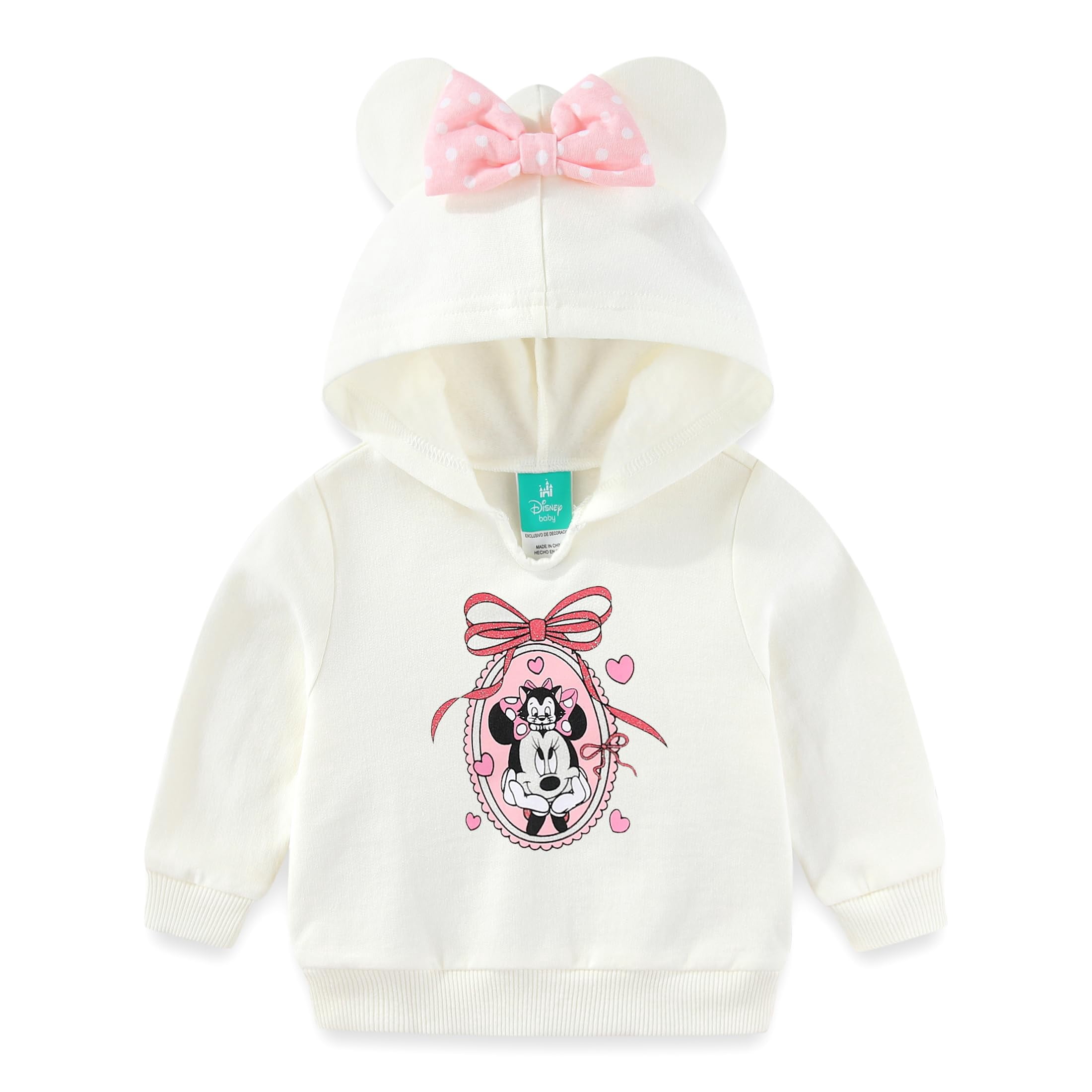 Disney Minnie Mouse Hoodie with Ears and Pants Set (Baby Girls), 2 Piece Set, Sizes 3M-24M