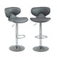 thumbnail image 1 of Set de 2 Bancos Barra Alto, con Reposapié y Respaldo, Giratorio Altura Ajustable Color Gris, 1 of 7