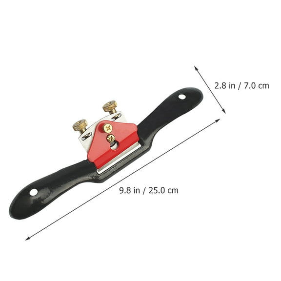 Masteelf Black Alloy Steel Spokeshave Woodworking Tool for Curved Work and Shaping Projects Size L