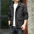 thumbnail image 2 of Vedolay Mens Jackets Open Front Basic Classic Casual Soft Tops with Pocket Black,2XL, 2 of 5