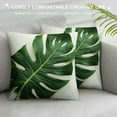 thumbnail image 3 of COMIO  Tropical Green Leaves Throw Pillow Covers Palm Leaf Leaves Decorative Throw Pillow Cushion Cases Cover for Outdoor Sofa Patio Couch Car Decor, 3 of 5