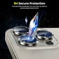 thumbnail image 4 of PINHEN for iPhone 15 Pro/iPhone 15 Pro Max Camera Lens Protector, 9H Tempered Glass Camera Cover Screen Protector, Metal Individual Ring for iPhone 15 Pro Max 6.7 inch iPhone 15Pro 6.1 inch, 4 of 7