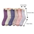 thumbnail image 3 of Pink Socks 7 Pairs Womens Fuzzy Socks Soft Winter Warm Cozy Soft Slipper Socks, 3 of 5