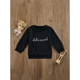 thumbnail image 2 of xiaxaixu Casual Sweatshirt, Letter Print Long Sleeve Round Neck Pullover, 2 of 8